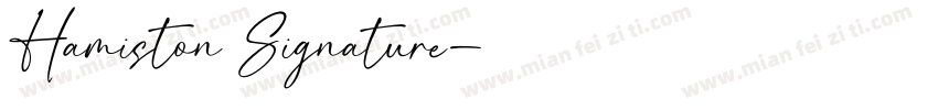 Hamiston Signature字体转换